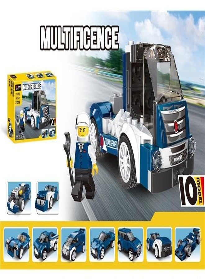 Galaxy Hi-Tech 10-in-1 Magic Building Blocks Set 216+ Pieces Creative Construction Toy for Kids Includes Instruction Manual Ideal for Boys & Girls Ages 6+ DIY Brick Vintage Car, Truck Kit - Image 3